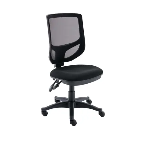Versi 2 Lever Mesh Operator Chair - No Arms - Black